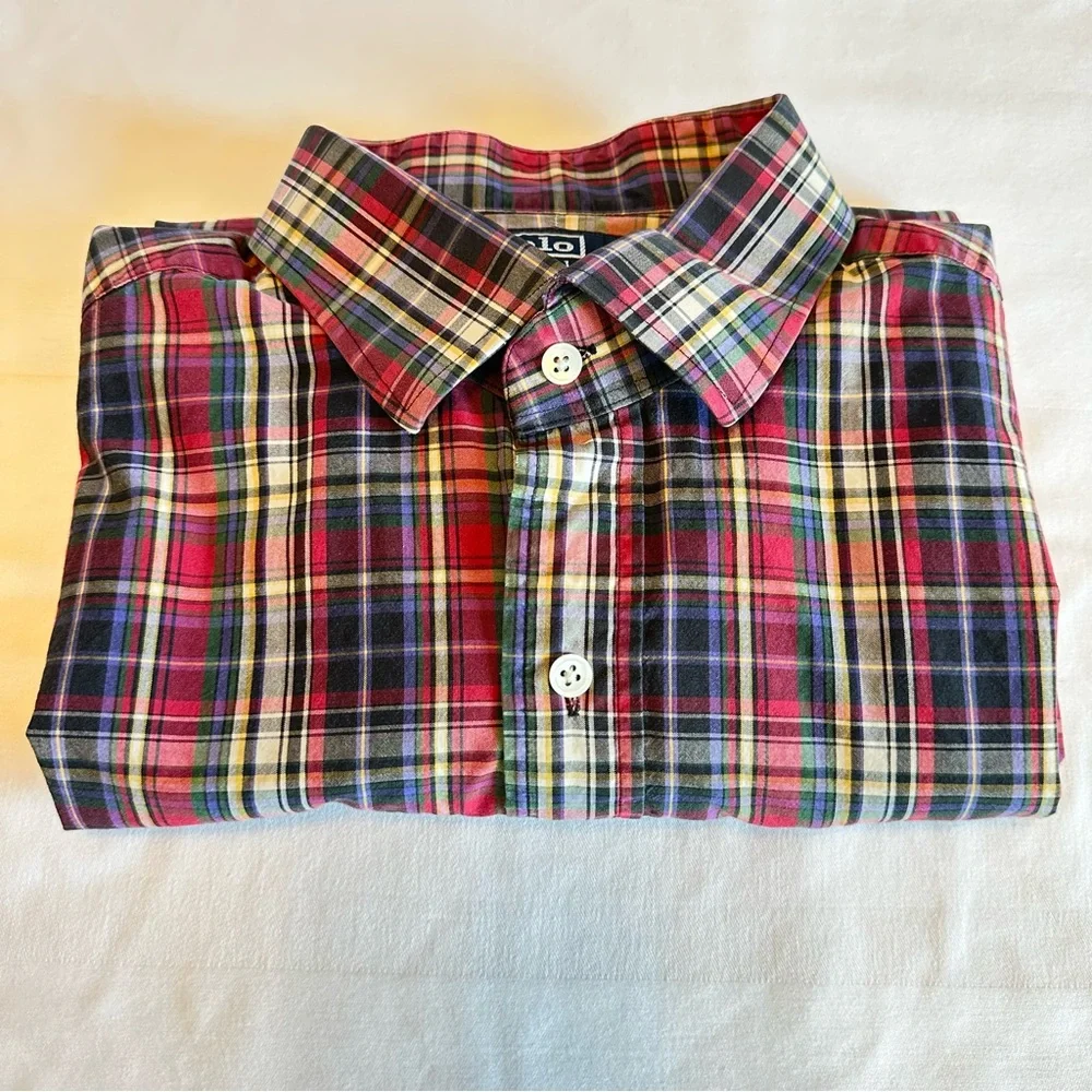 POLO Ralph Lauren Regent Classic Fit Men’s XL Long Sleeve Plaid Shirt - Picture 6 of 6